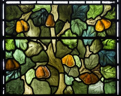 Bladdetalj, 1879 (farget glass) av William Morris