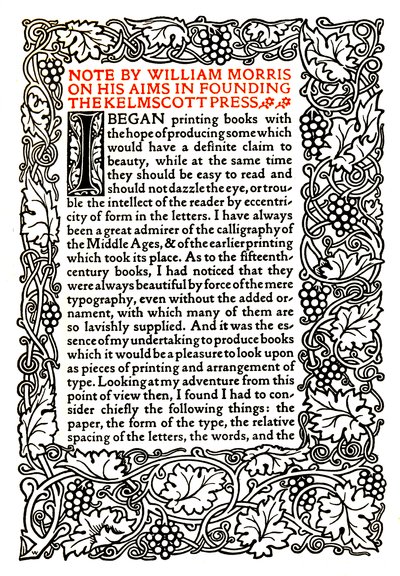 Kelmscott Press: Side trykt i Golden Type, ca. 1895, 1914 av William Morris