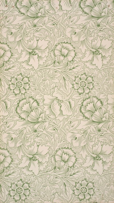 Rosa og valmue. Bakgrunn, 1881. av William Morris