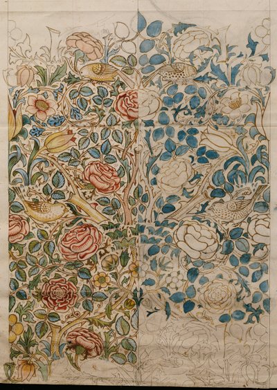 Rose, design for chintz av William Morris