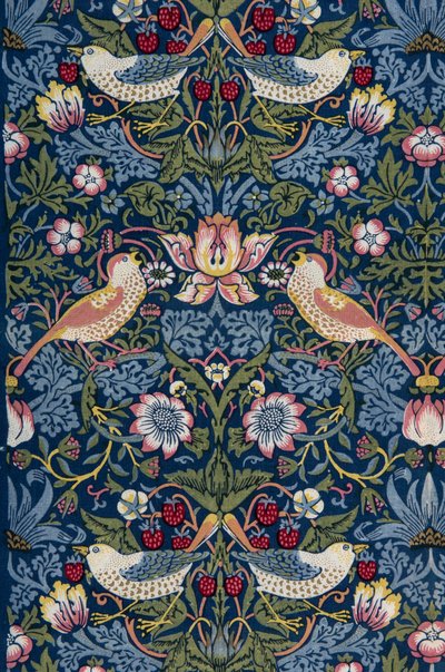 Jordbærtyv. Dekorativt stoff, 1883. av William Morris