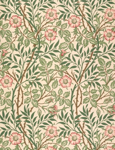 'Sweet Briar' design for tapet, trykt av John Henry Dearle (1860-1932) 1917 av William Morris