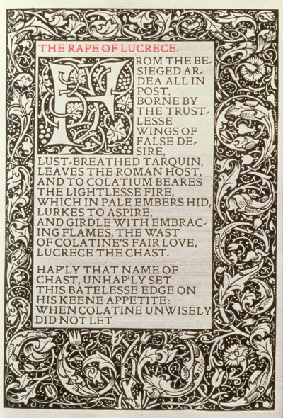 The Rape of Lucrece, fra 