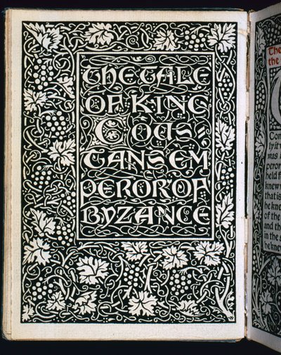 Tittelside fra The Tale of the Emperor, 1894 av William Morris