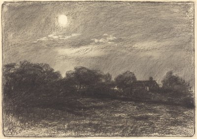 Kveld, Gårdslandskap av William Morris Hunt