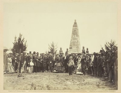 Innvielse av monument på Bull Run Battle-field, juni 1865. av William Morris Smith