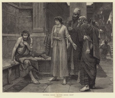 Historisk bilde, St Peter som fornekter Kristus av William Mouat Loudan