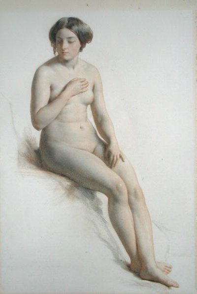 Nakenstudie av en jente av William Mulready