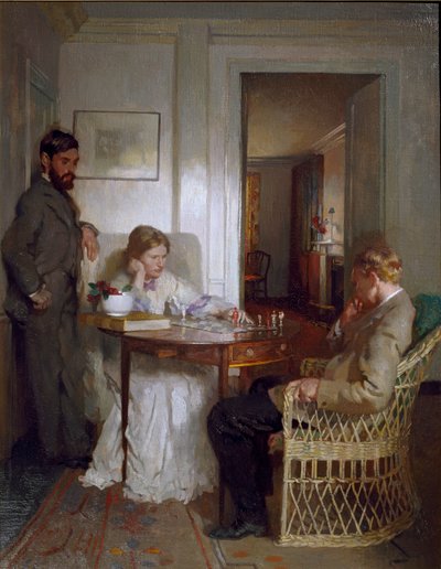 The Chess Players, før 1902 av William Newenham Montague Orpen