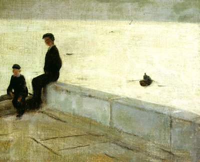 Gutter på en brygge av William Nicholson