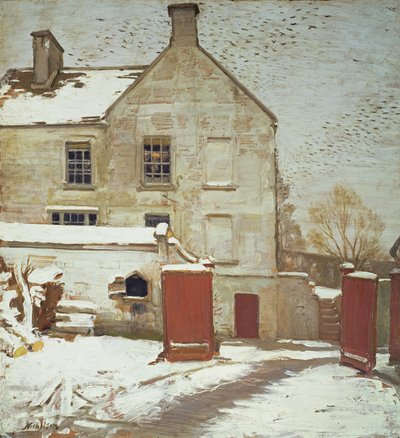 Gårdsplass i Snow, Sutton Veny av William Nicholson