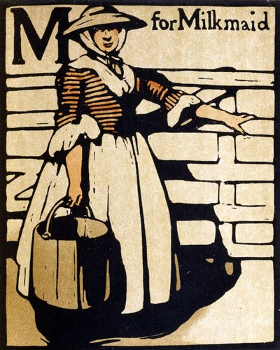 M for Milkmaid, illustrasjon fra 