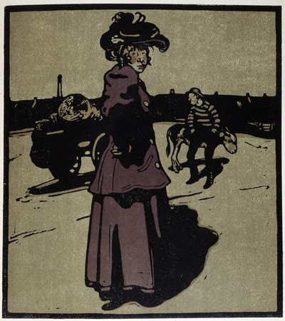 Merchant of Four Seasons, London - i "" Types of London"", av William Nicholson (1872-1949), ed Floury av William Nicholson