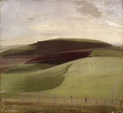 On the Downs (Wiltshire Landscape) 1924 (olje på lerret) av William Nicholson