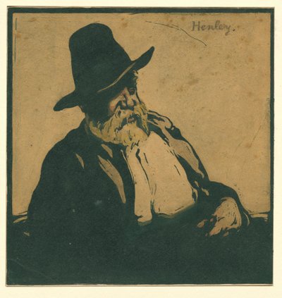 Portrett av William Ernest Henley av William Nicholson