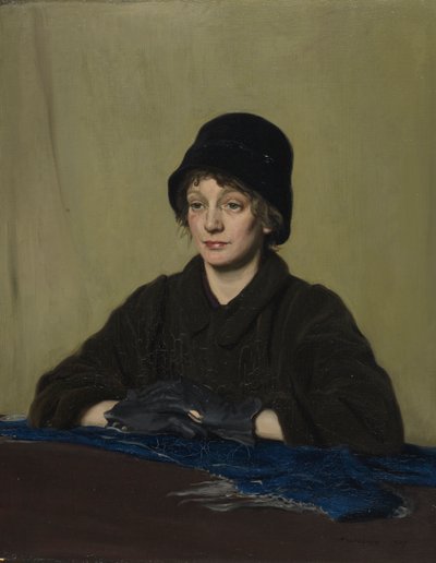 Jenta med en fillete hanske av William Nicholson