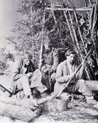 Life of the Trapper i Canada, foto av Nottman, rundt 1890. av William Notman