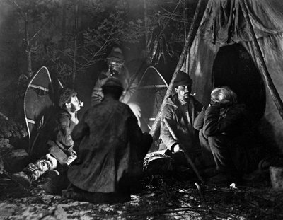 Life of the Trapper i Canada, foto av Nottman, rundt 1890. av William Notman
