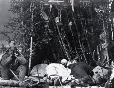 Life of the Trapper i Canada, foto av Nottman, rundt 1890. av William Notman