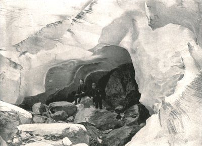 Rockies: isgrotte i Great Glacier, Mount Sir Donald, Canada, 1895. av William Notman and Son