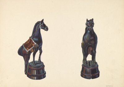 Hest på Barrel Bank, ca. 1938. av William O. Fletcher