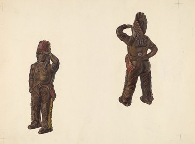 Indian Chief Coin Bank, ca. 1938. av William O. Fletcher