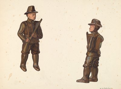Soldat i Khaki Coin Bank, ca. 1938. av William O. Fletcher