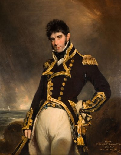 Portrett av kaptein Gilbert Heathcote RN, 1779-1831. av William Owen