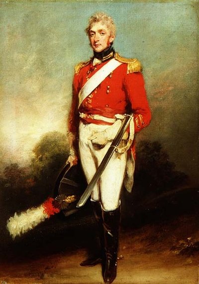 Portrett av James Townley fra den første livgarden i uniform av William Owen