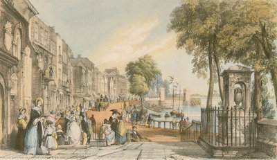 Chelsea med en del av den gamle kirken, og Sir Hans Sloanes grav av William Parrott