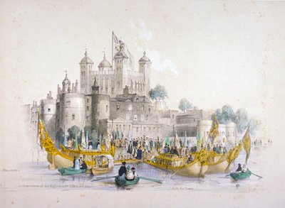 Lord Mayor Thomas Johnson og hans følge på vei fra Tower of London, 1840 av William Parrott