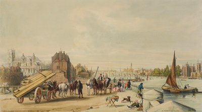Millbank, Westminster, London, 1840. av William Parrott