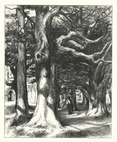 Veien til kapittelhuset (gravering) av William Paton Burton