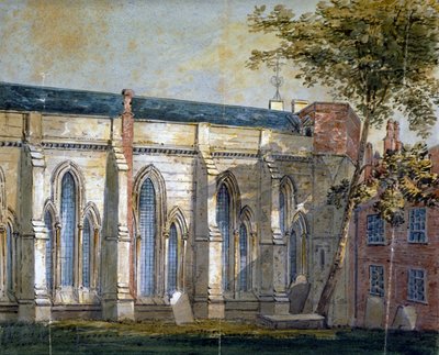 Utsikt over Temple Church, London, c1810. av William Pearson