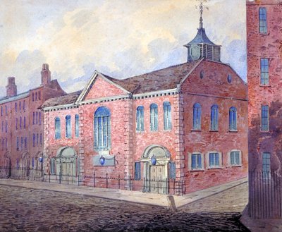 Utsikt over kirken St George the Martyr, Queen Square, Holborn, London, c1815 av William Pearson