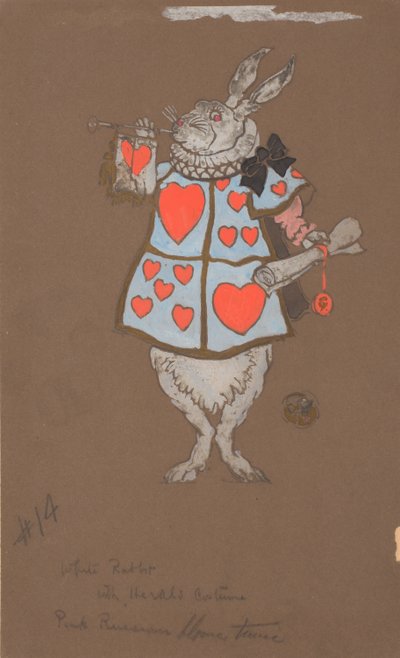 Iepure alb cu costumul Heraldului. norvegian av William Penhallow Henderson