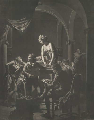 An Academy by Lamplight, 20. februar 1772. av William Pether