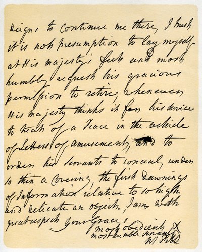 Brev fra William Pitt til hertugen av Newcastle, Hayes, 23. oktober 1759. av William Pitt