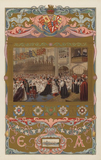 Bryllupet til den fremtidige kong Edward VII og dronning Alexandra, i St George