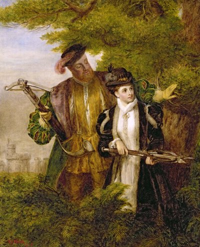 Kong Henry og Anne Boleyn hjort skyter i Windsor Forest, 1903 av William Powell Frith
