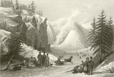 Montmorency Waterfall and Cone, nær Quebec av William Purser