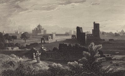 Graven til Humayun, Delhi (gravering) av William Purser