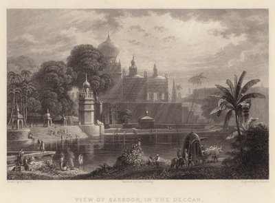 Utsikt over Sassoor, i Deccan (gravering) av William Purser