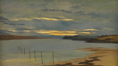 Dorset Coast (olje om bord) av William Pye