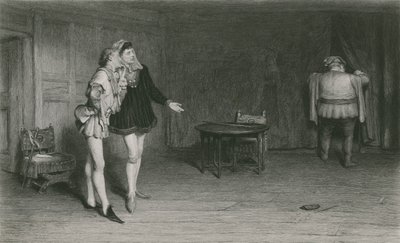 Prins Henrik, Points og Falstaff, kong Henrik IV, første del av William Quiller Orchardson