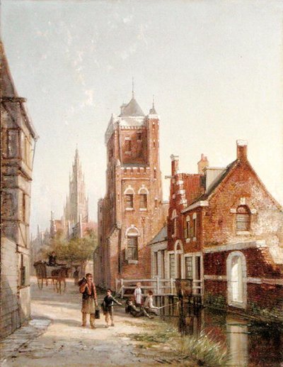 Ammsfoord, Holland (olje på lerret) av William R. Dommersen