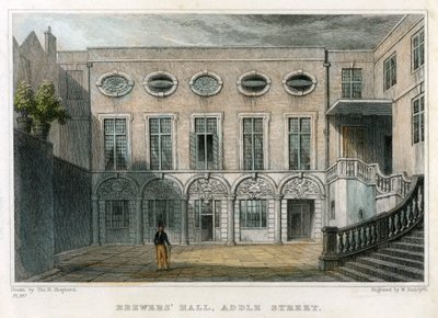 Brewers Hall, Addle Street, City of London, 1831. av William Radclyffe