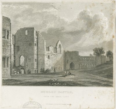 Dudley Castle - The Keep: stålgravering, nd [c1831] av William Radclyffe