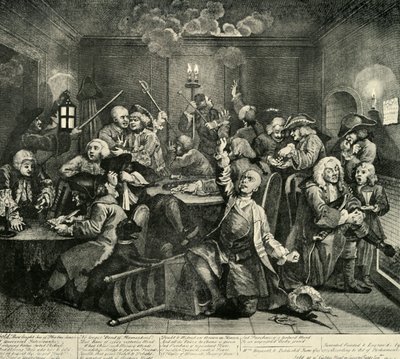Gambling på Whites Club, 1734, 1925. av William Radclyffe