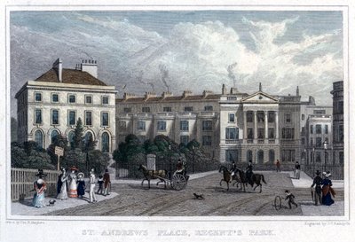 St Andrews Place, Regents Park, London, 1828. av William Radclyffe
